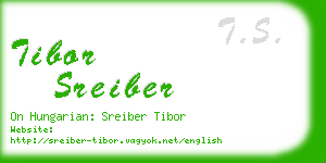 tibor sreiber business card